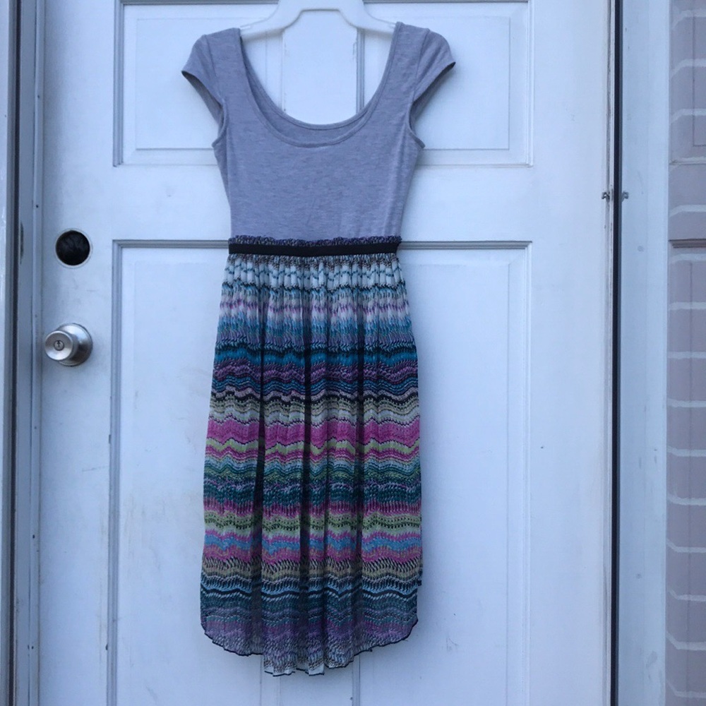 Xhilaration Women’s Chevron Sheer High Low Dress S - Picture 3 of 8
